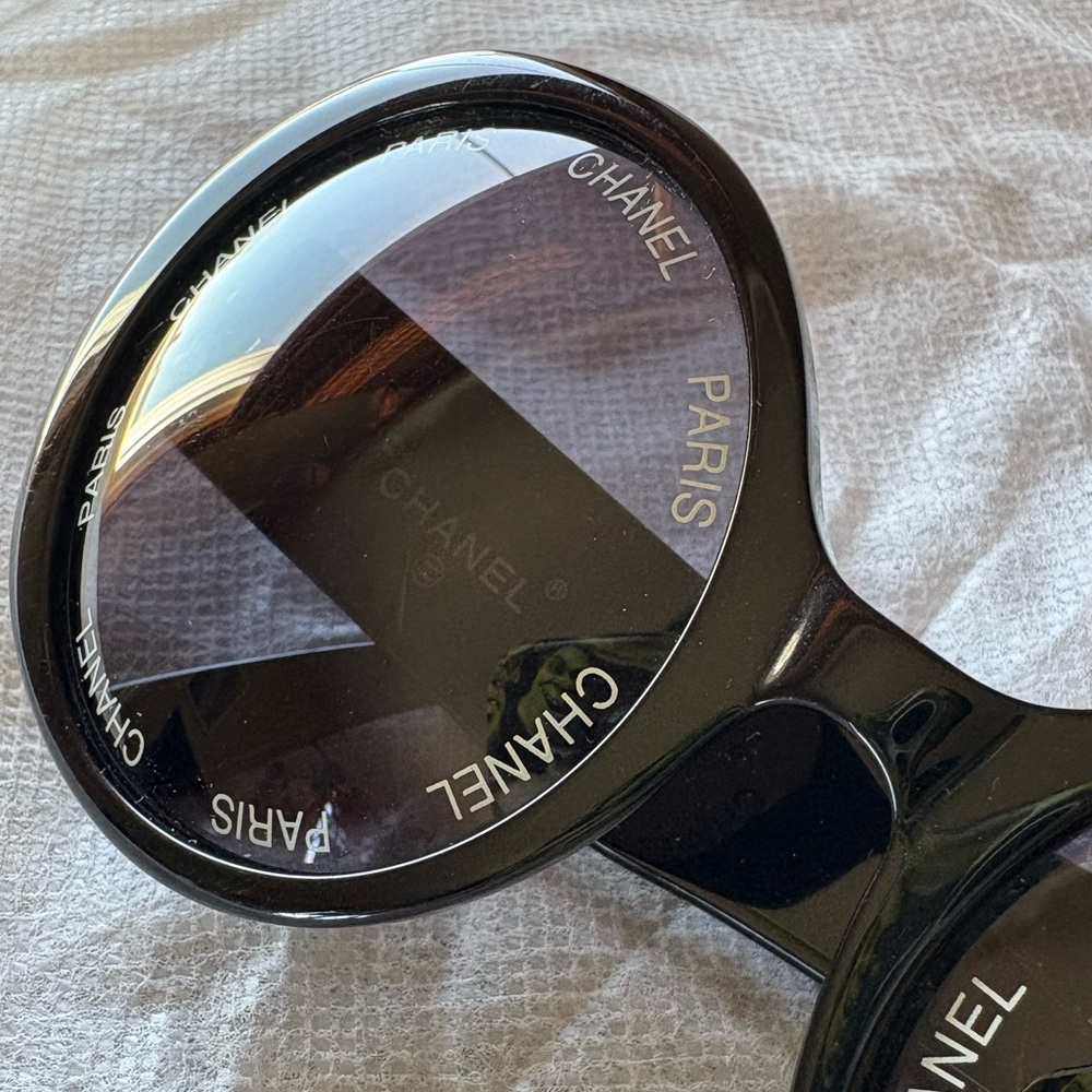Vintage Chanel round sunglasses black frames purple lens - Picture 9 of 13